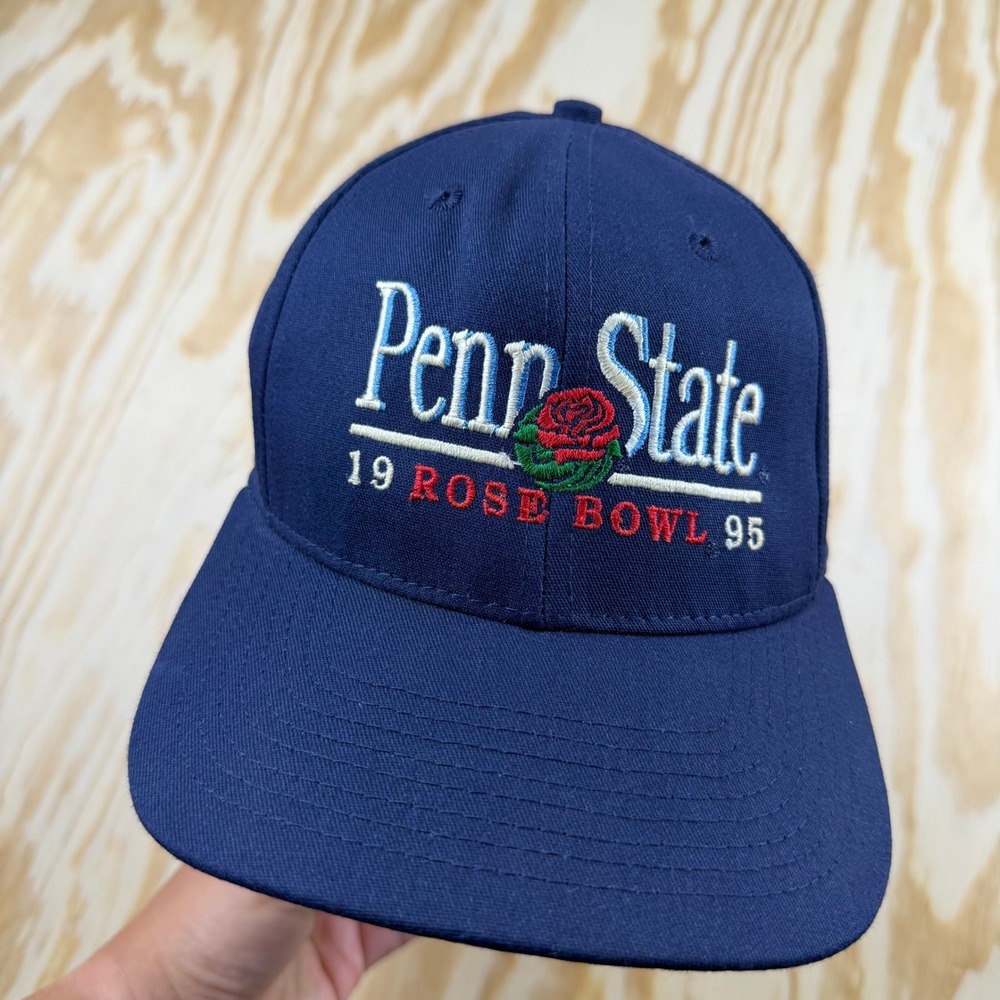 Vintage Penn State 1995 Rose Bowl Hat Navy Blue Snapback University Square USA